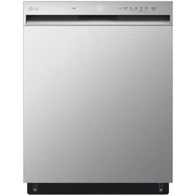 LG 24 in. Built-In Dishwasher with Front Control, 50 dBA Sound Level, 15 Place Settings & 5 Wash Cycles - Stainless Steel | LDFN3432T