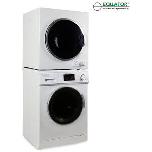 Equator 24 in. 1.6 cu. ft. Electric Front Load Stackable Laundry Center with Sensor Dry - White, , hires