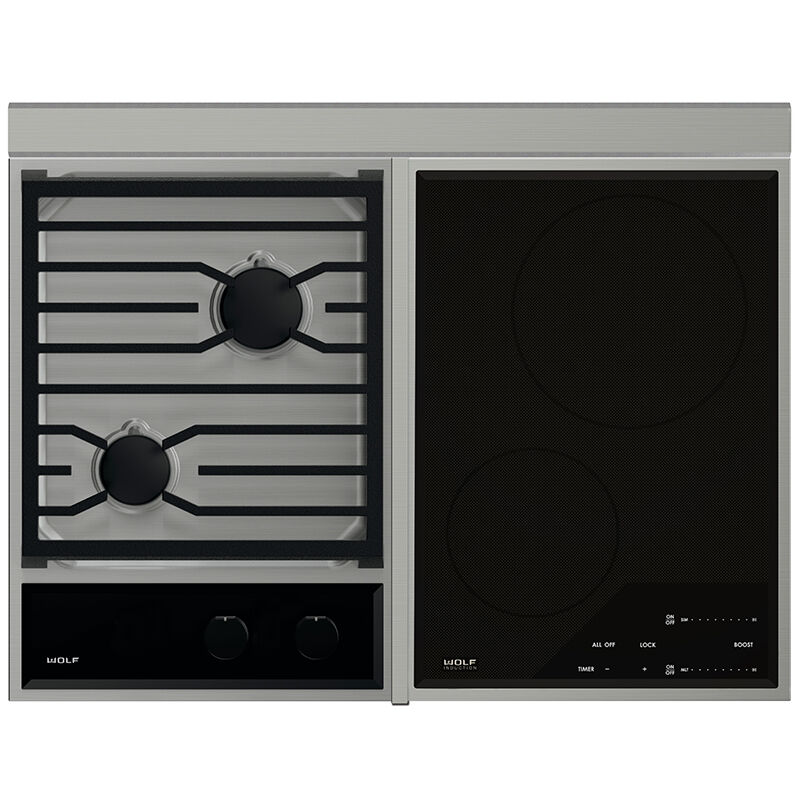 Wolf Transitional Series 15 in. 2-Burner Induction Cooktop with Simmer  Burner & Pairing Frame - Stainless Steel
