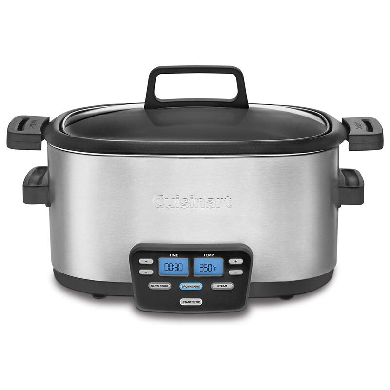 Crock-pot 6 Quart Programmable Cook & Carry Oval Slow Cooker, Stainless  Steel, Cookers & Steamers, Furniture & Appliances