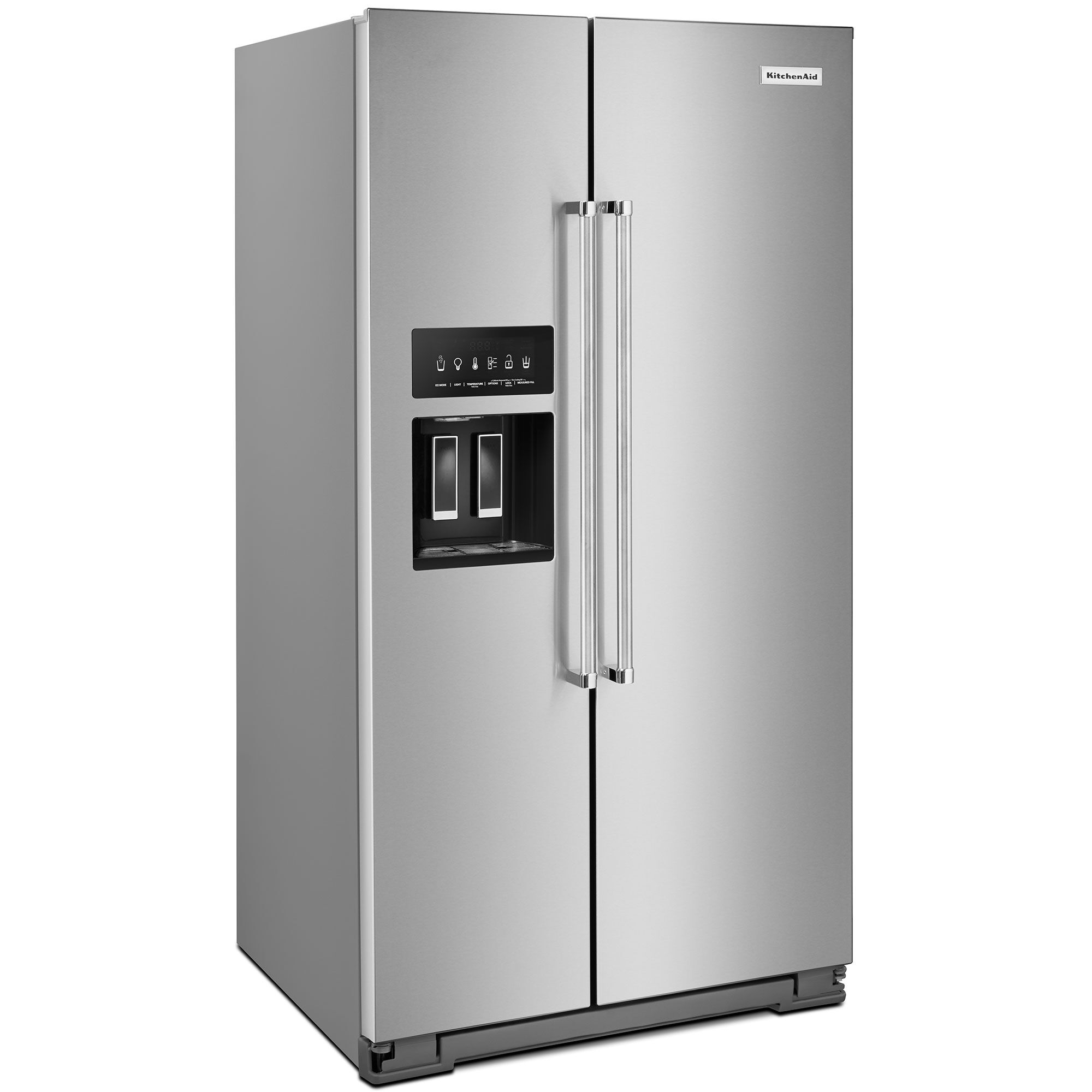 KitchenAid 36 in. 24.8 cu. ft. Side-by-Side Refrigerator With External Ice  & Water Dispenser - Stainless Steel