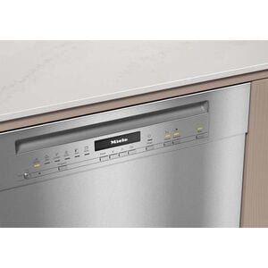 Miele 24 in. Front Control Smart Dishwasher with 42 dBA Sound Level, 3rd Rack & Pocket Handle - Clean Touch Steel, , hires