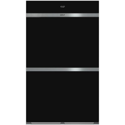 Wolf M Series 30 in. 10.2 cu. ft. Electric Smart Double Wall Oven with Dual Convection & Self Clean - Black | DO3050CM/B