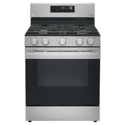 LG 30 in. 5.8 cu. ft. Smart Oven Freestanding Gas Range with 5 Sealed Burners - Stainless Steel | LRGL5821S