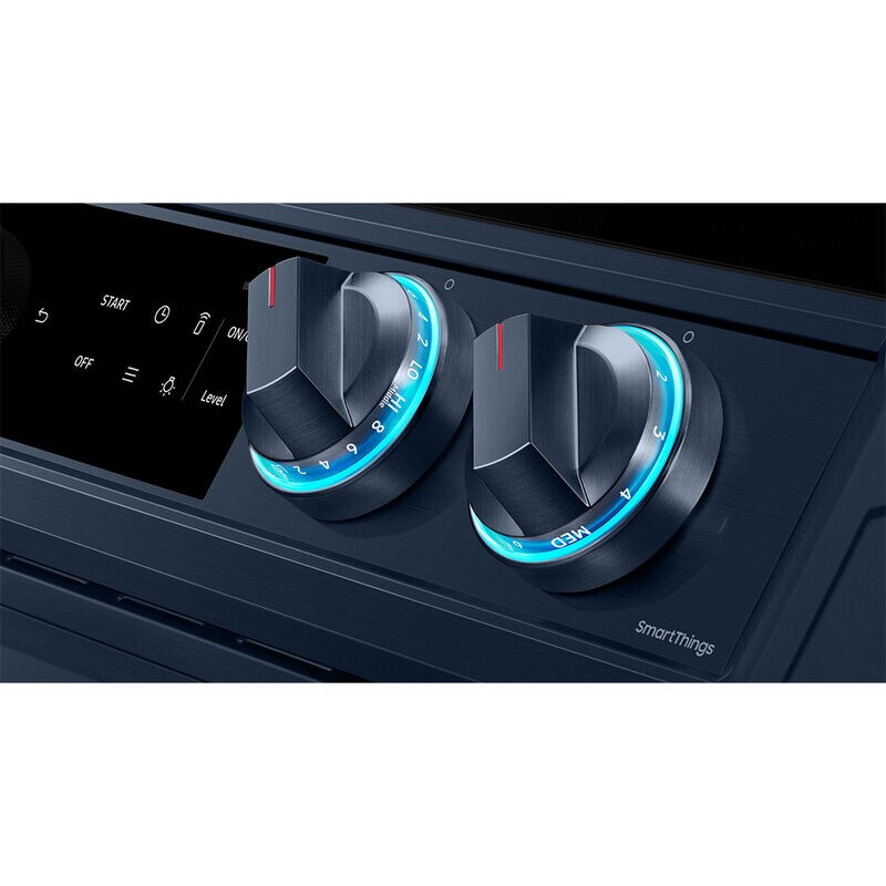 NE63A8711QNSamsung Bespoke Smart Slide-in Electric Range 6.3 cu. ft. with  Smart Dial & Air Fry in Navy Steel NAVY STEEL - Snow Brothers Appliance