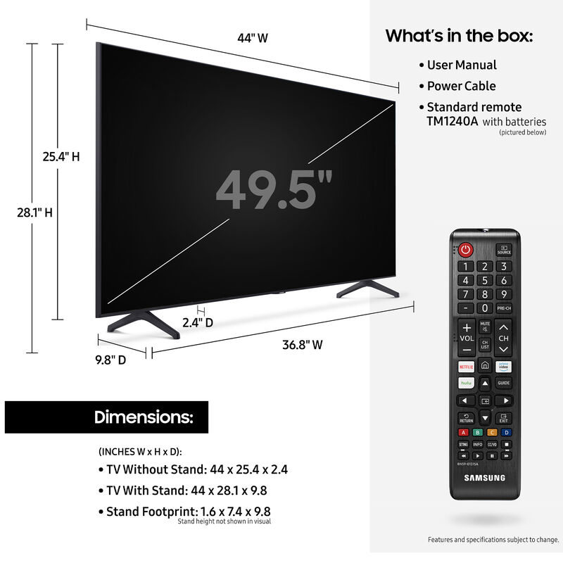 Vervloekt Ver weg vasthoudend Samsung TU7000 Series 50" 4K (2160) UHD Smart LED TV with HDR (2020 Model)  | P.C. Richard & Son