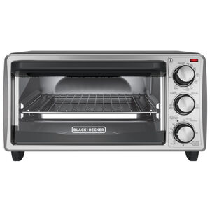 Black + Decker 4 Slice Toaster Oven - Stainless Steel