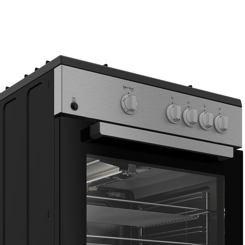- with ft. Beko 2.5 Sealed Gas | P.C. 24 Stainless 4 Freestanding Steel Oven & Burners in. Son cu. Range Richard