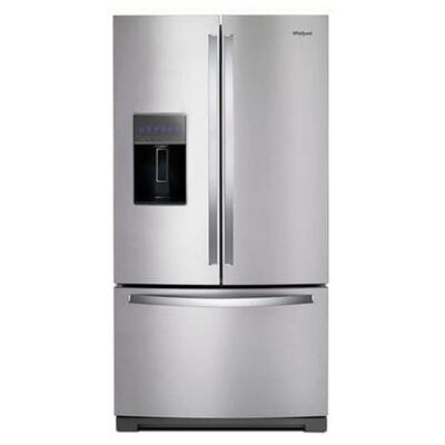 Whirlpool 36 in. 26.8 cu. ft. French Door Refrigerator with External Ice & Water Dispenser- Stainless Steel | WRF767SDHZ