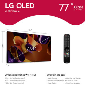 LG - 77" Class G4 Series OLED evo 4K UHD Smart webOS TV, , hires