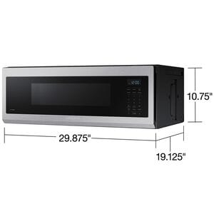 Samsung 30 in. 1.1 cu. ft. Low Profile Smart Over-the-Range Microwave with 400 CFM - Stainless Steel, Stainless Steel, hires