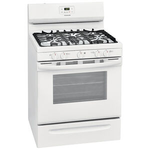 Frigidaire 30 in. 5.0 cu. ft. Oven Freestanding Gas Range with 5 Sealed Burners - White, White, hires