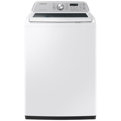 Samsung 27 in. 4.6 cu. ft. Smart Top Load Washer with ActiveWave Agitator & Active WaterJet - White | WA46CG3505AW