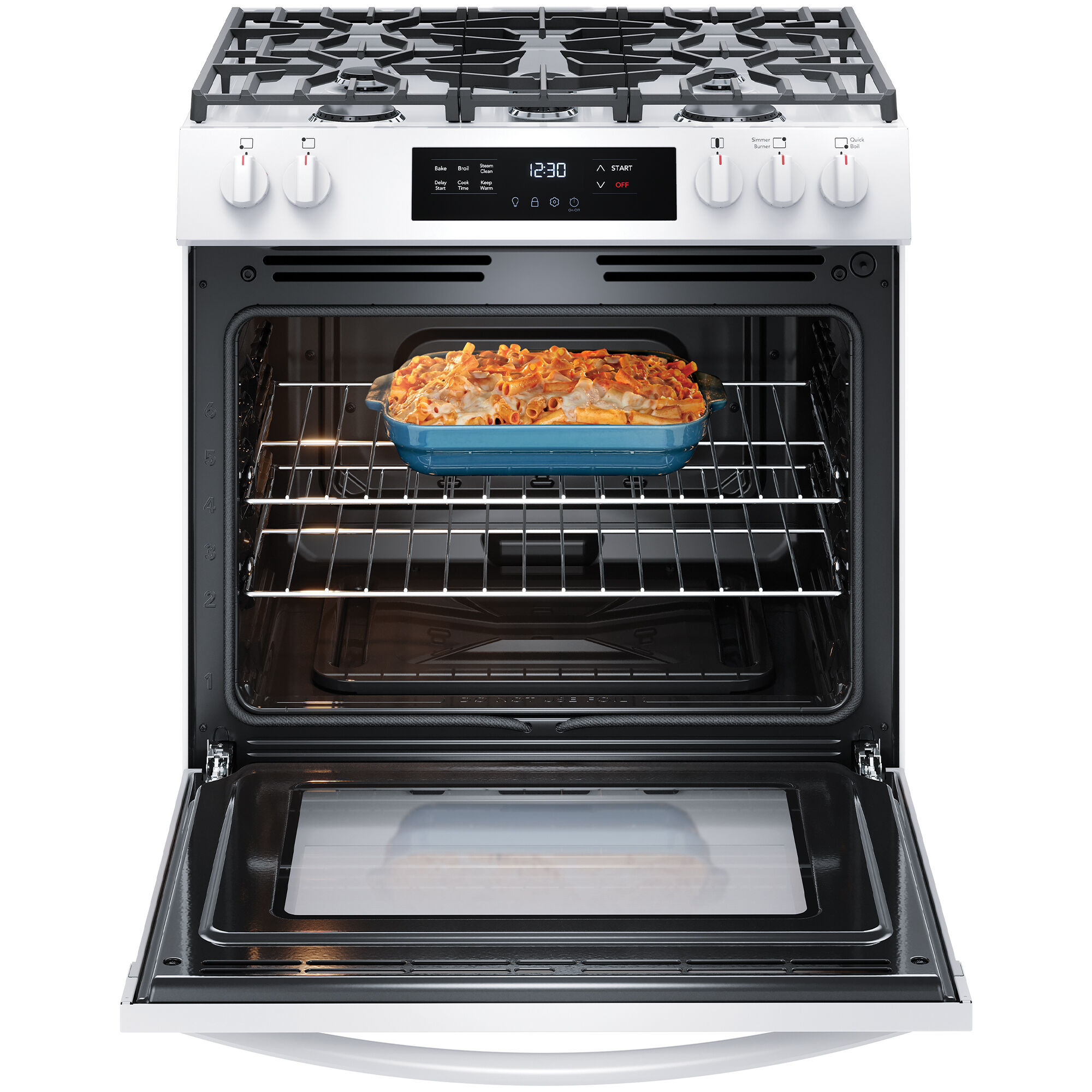 Gas oven with built deals in air fryer