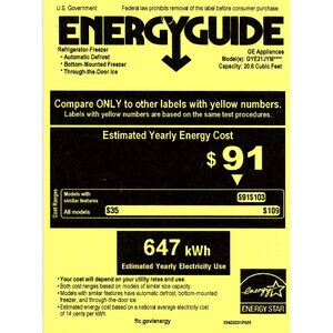 GE 36 in. 20.6 cu. ft. Counter Depth French Door Refrigerator with Ice & Water Dispenser - Fingerprint Resistant Stainless, , hires