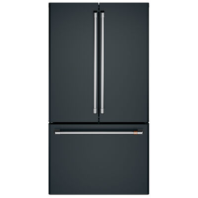 Cafe 36 in. 23.1 cu. ft. Smart Counter Depth French Door Refrigerator with Internal Water Dispenser - Matte Black | CWE23SP3MD1