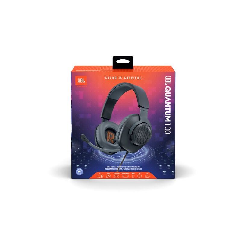 JBL Quantum 100 Surround Sound Wired Gaming Headset for PC, PS4