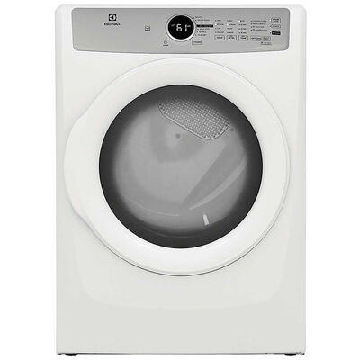 Electrolux 300 Series 27 in. 8.0 cu. ft. Stackable Gas Dryer with Luxury-Quiet Sound System & Sensor Dry - White | ELFG7337AW