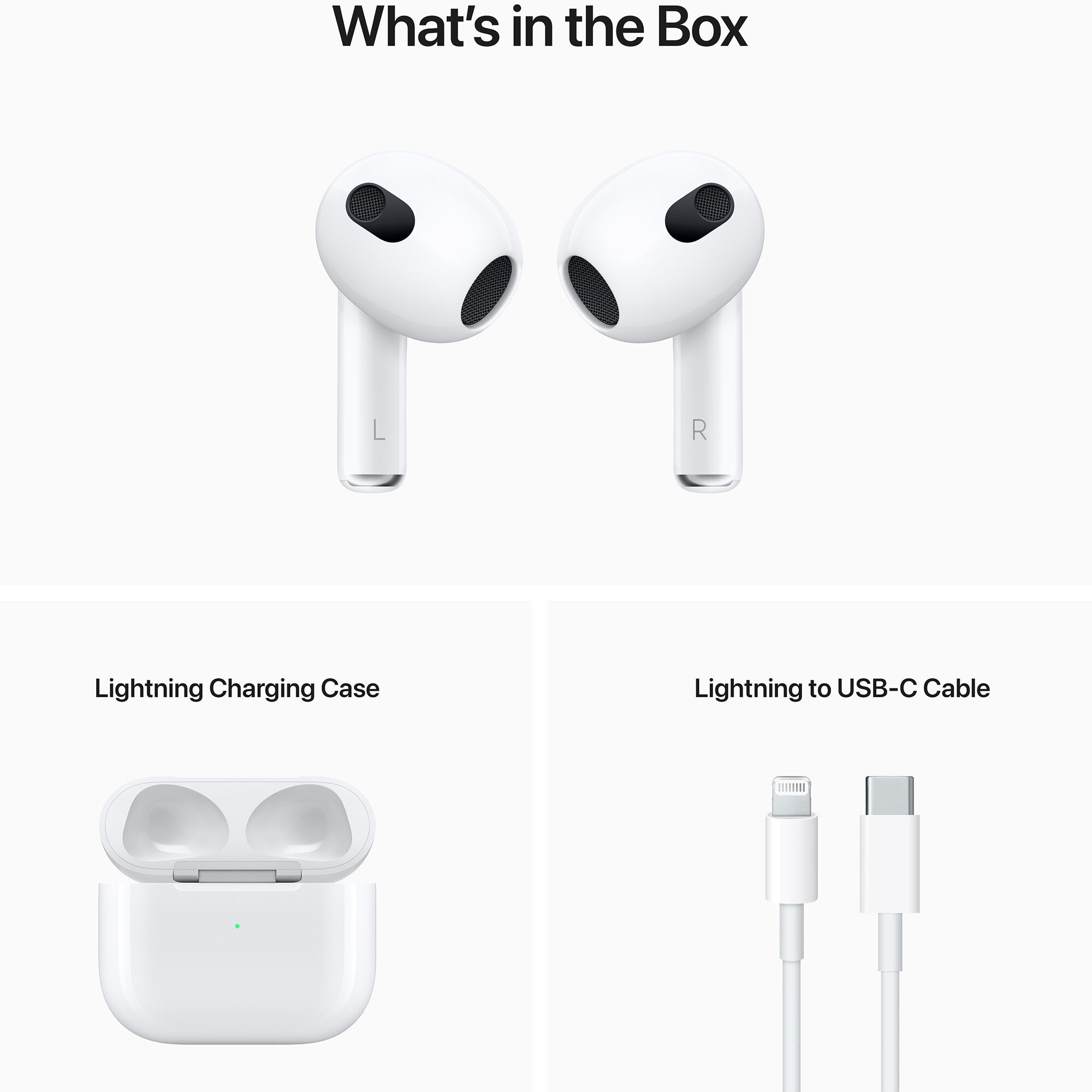 Apple - AirPods (3rd generation) with Lightning Charging Case - White |  P.C. Richard u0026 Son