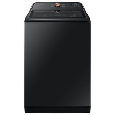 Samsung 27 in. 5.4 cu. ft. Smart Top Load Washer With Auto Dispense System - Brushed Black | WA54CG7550AV