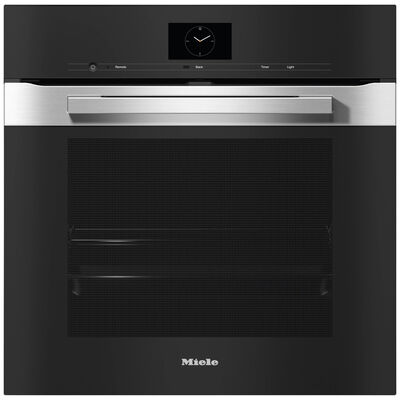 Miele PureLine Series 24" 2.9 Cu. Ft. Electric Smart Wall Oven with Standard Convection & Self Clean - Clean Touch Steel | H7660BPCTS