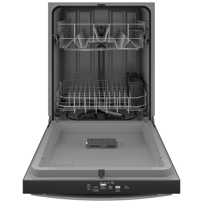 GE 24 in. Top Control Dishwasher with 55 dBA Sound Level, Sanitize Cycle & Dry Boost - Stainless Steel, Stainless Steel, hires