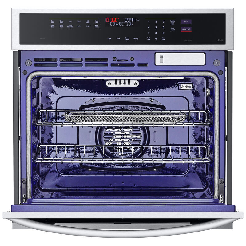 LG 30 in. 4.7 cu. ft. Electric Smart Wall Oven with True European  Convection & Self Clean - PrintProof Stainless Steel