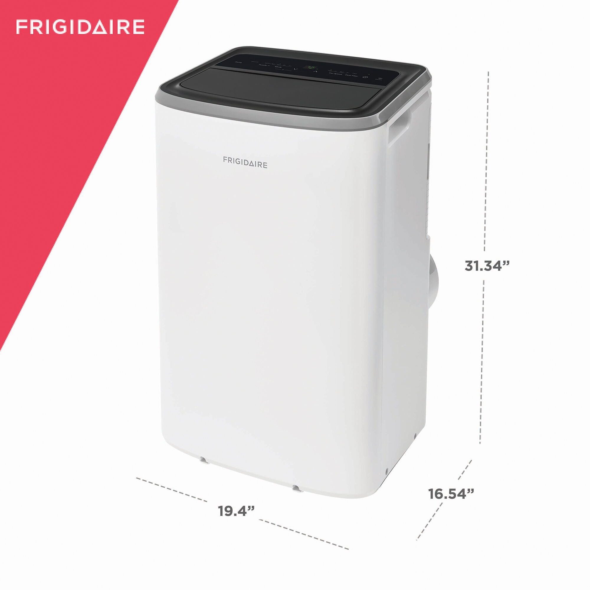 Frigidaire 14,000 BTU (10,000 BTU DOE) Smart Portable Air Conditioner with  3 Fan Speeds, Sleep Mode & Remote Control - White