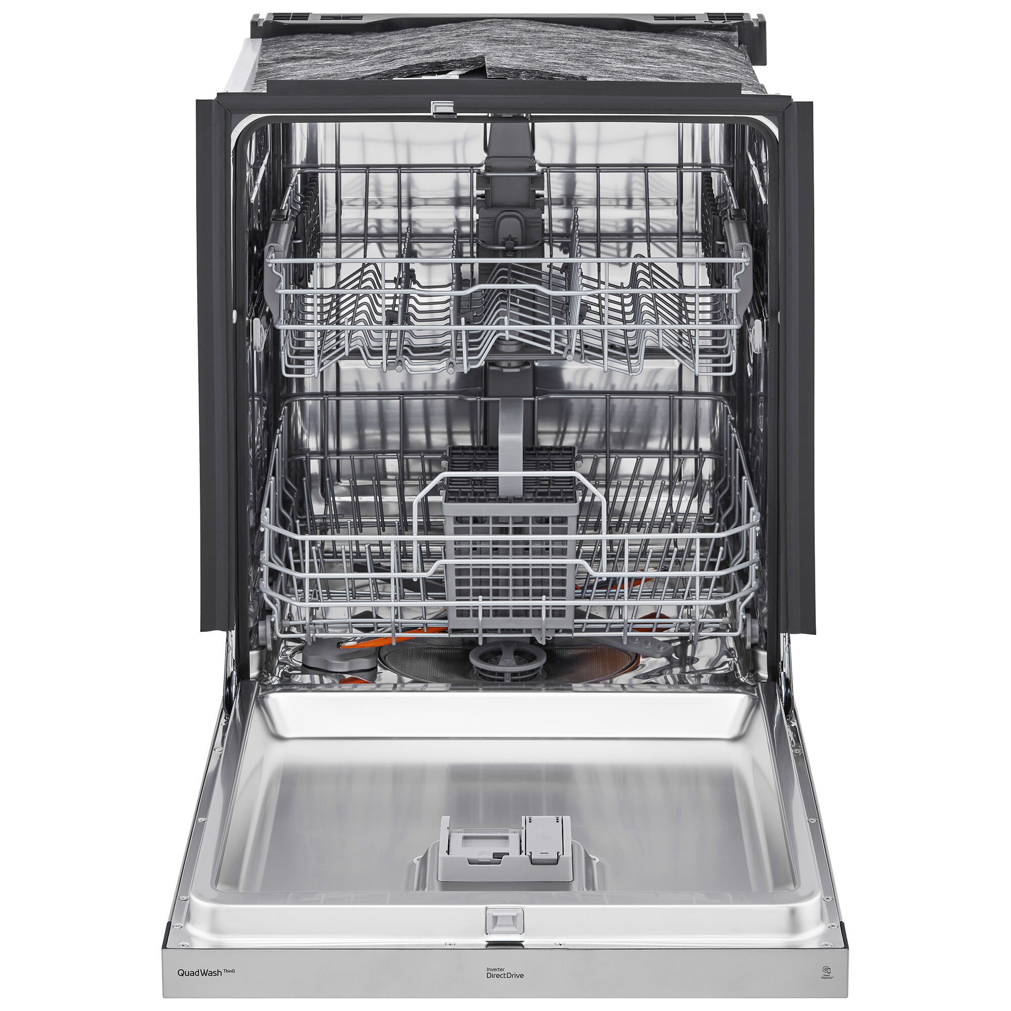 LG 24 in. Smart Built-In Dishwasher with Front Control, 48 dBA Sound Level,  14 Place Settings, 9 Wash Cycles & Sanitize Cycle - Stainless Steel