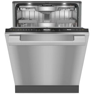 Miele 24 in. Top Control Smart Dishwasher with 39 dBA Sound Level & 3rd Rack - Stainless Steel, , hires