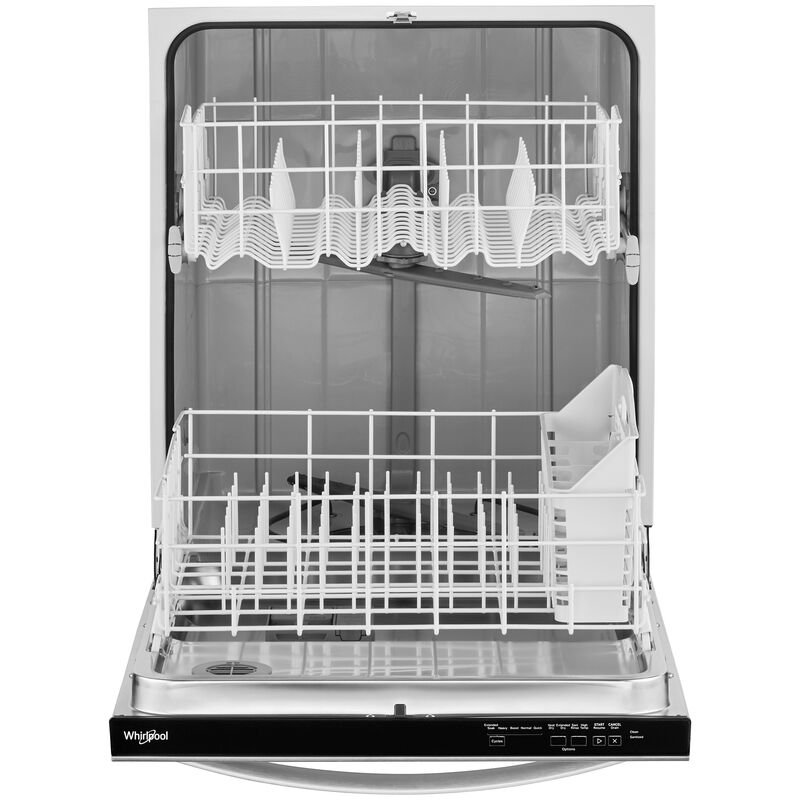 Whirlpool 24 in. Built-In Dishwasher with Top Control, 55 dBA Sound Level,  12 Place Settings, 4 Wash Cycles & Sanitize Cycle - Stainless Steel