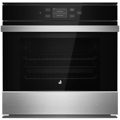 JennAir Noir 24" 2.6 Cu. Ft. Electric Smart Wall Oven with True European Convection & Self Clean - Floating Glass Black | JJW2424HM