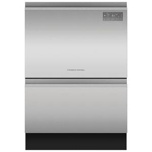 Fisher & Paykel Series 7 24 in. Front Control Smart Dishwasher Drawer with 42 dBA Sound Level & Pocket Handle - Stainless Steel, , hires