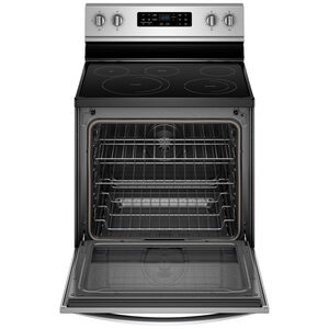 Whirlpool 30 in. 6.4 cu. ft. Convection Oven Freestanding Electric Range with 5 Smoothtop Burners - Stainless Steel, , hires
