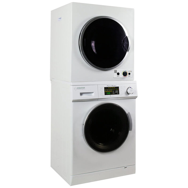 Equator 24 in. 1.6 cu. ft. Electric Front Load Stackable Laundry Center with Sensor Dry - White, , hires