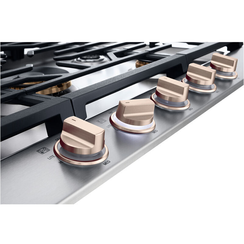 LG Studio 36 in. 5-Burner Smart Natural Gas Cooktop with UltraHeat Dual Burner, Griddle, Simmer Burner & Power Burner - Essence White, , hires