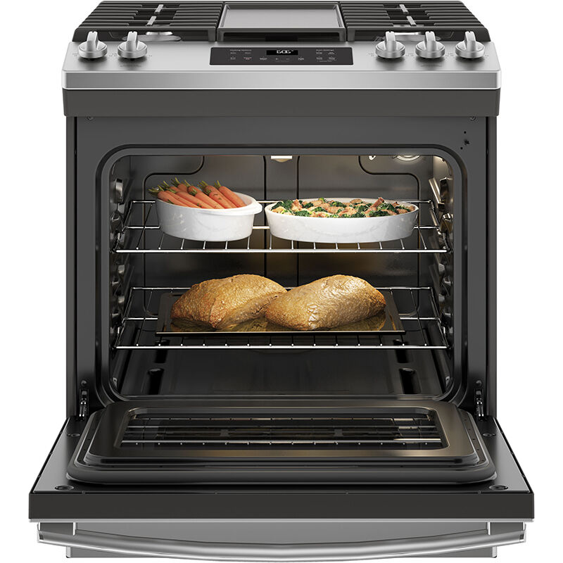 GE 30 in. 5.3 cu. ft. Oven Slide-In Gas Range with 5 Sealed