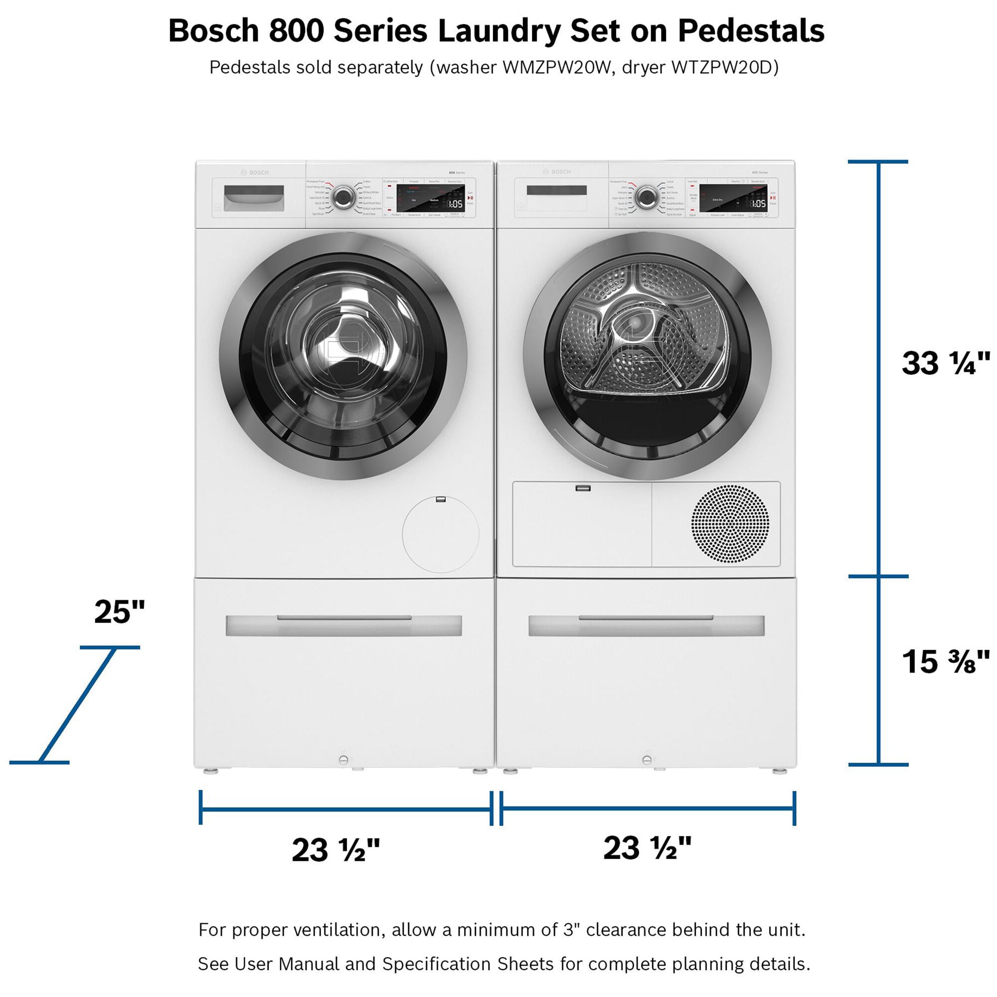 Bosch apartment size washer deals and dryer