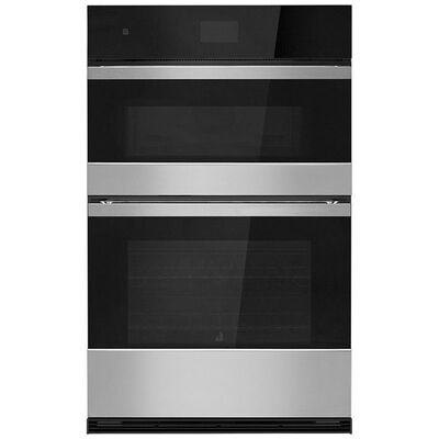 JennAir 27 in. 5.7 cu. ft. Electric Double Wall Oven with Standard Convection - Floating Glass Black | JMW2427LM