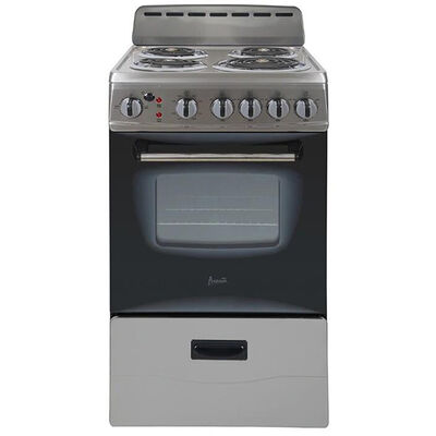 Summit White Pearl Series 20 in. 2.3 cu. ft. Oven Slide-In