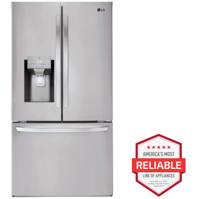 LG InstaView Series 36 in. 27.1 cu. ft. Smart Side-by-Side Refrigerator  with External Ice & Water Dispenser - PrintProof Stainless Steel
