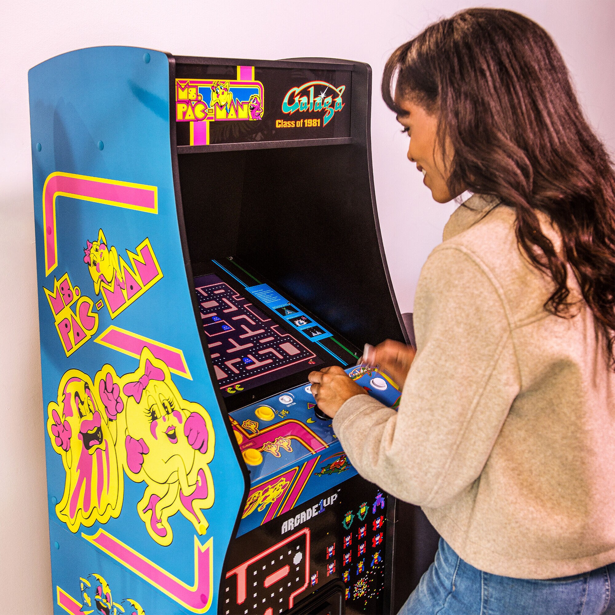 Arcade1Up Ms. PAC-MAN & GALAGA Class of 81 Deluxe Arcade Game