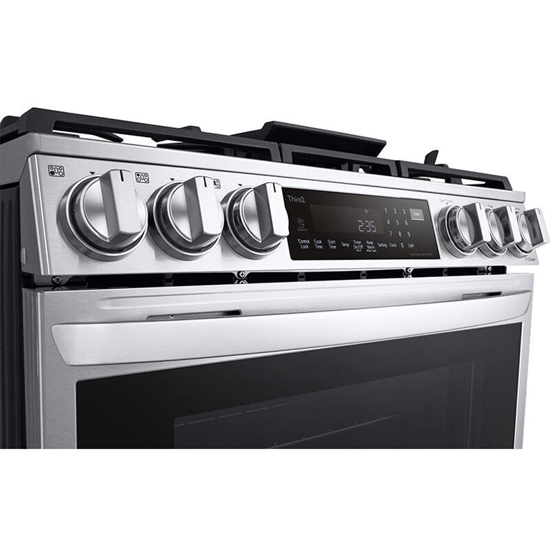 LG InstaView with Air Fry 30-in 5 Burners 6.3-cu ft Self-cleaning