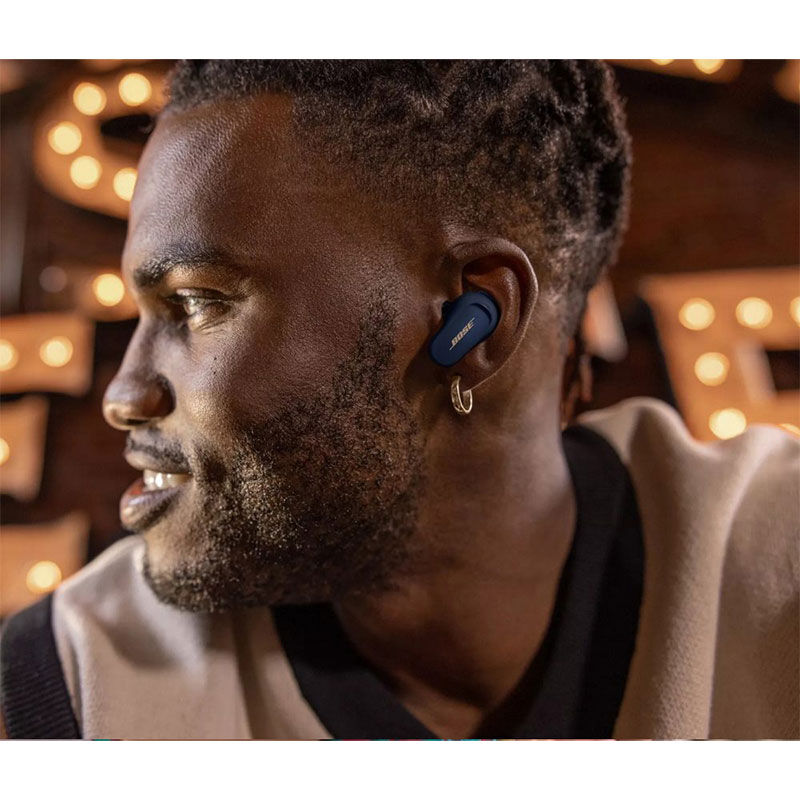 Bose - QuietComfort Earbuds II True Wireless Noise Cancelling In-Ear  Headphones- Midnight Blue