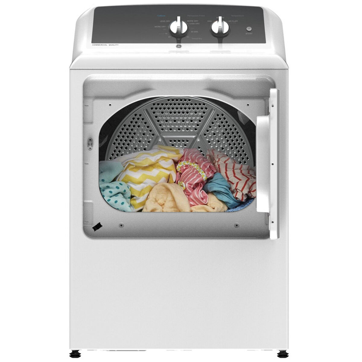 GE 27 in. 6.2 cu. ft. Electric Dryer with Aluminized Alloy Drum - White
