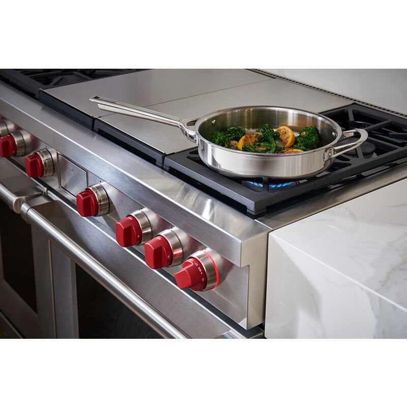 Wolf 48 Stainless Steel six burner, griddle Cooktop W327 — Upcycle