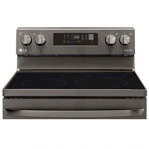 LG 30" Freestanding Electric Range with 5 Smoothtop Burners, 6.3 Cu. Ft. Single Oven with Air Fry & Storage Drawer - Black Stainless Steel, Black Stainless, hires