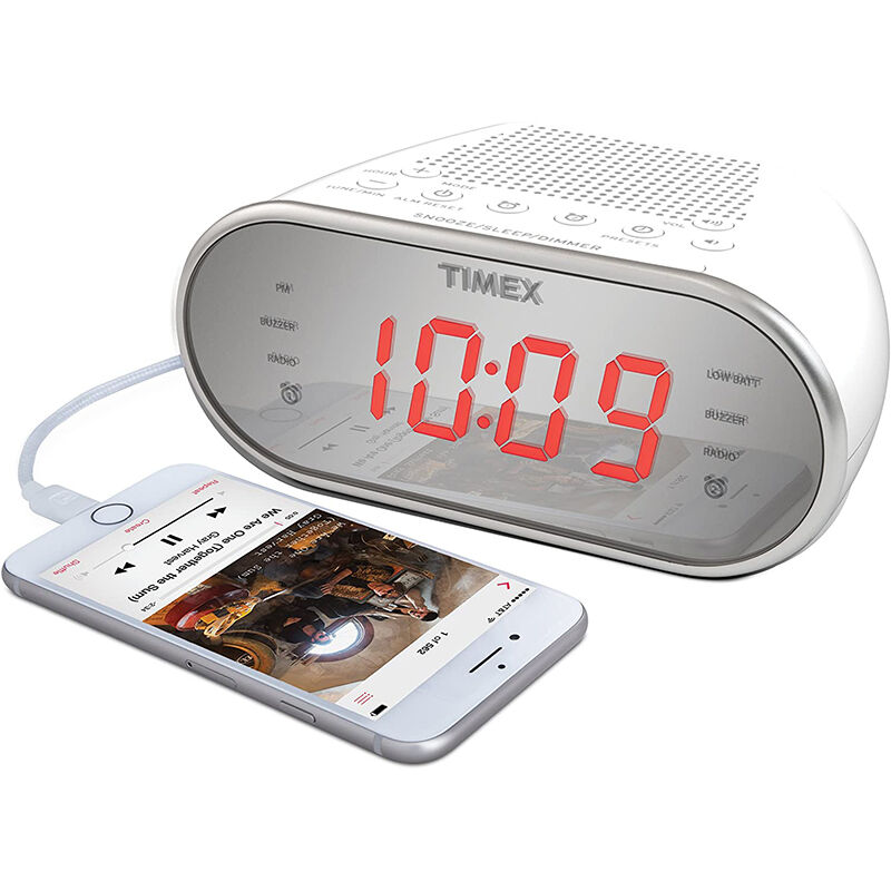 bagageruimte Alaska Informeer Timex AM/FM Dual Alarm Clock Radio with Digital Tuning, 1.2" Red LED  Display and Line-in Jack - WHITE | P.C. Richard & Son