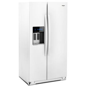 Whirlpool 36 in. 20.6 cu. ft. Counter Depth Side-by-Side Refrigerator with Ice & Water Dispenser - White, White, hires