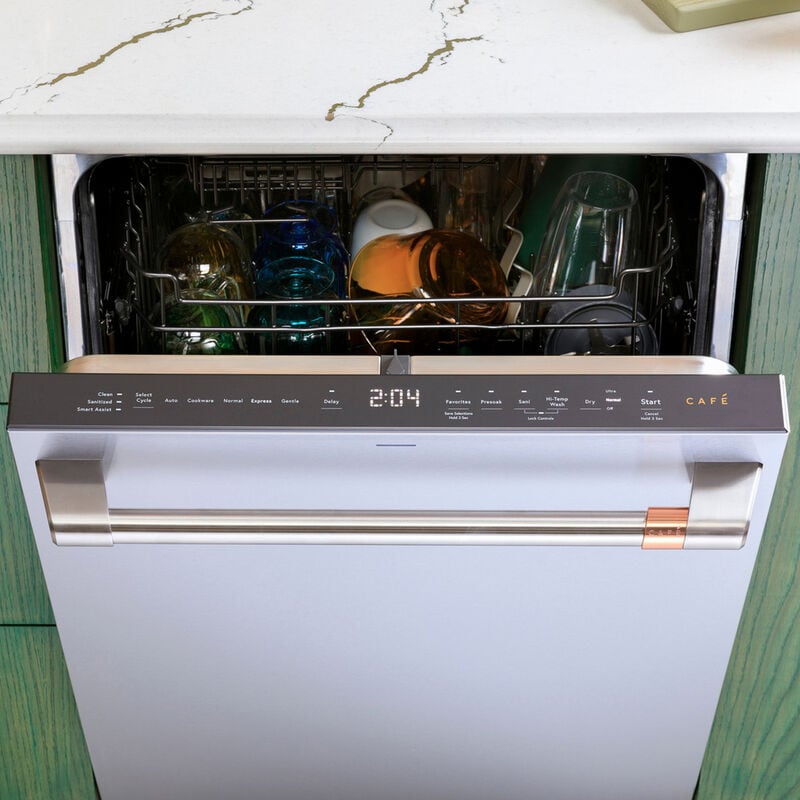 Cafe 24 in. Top Control Dishwasher with 42 dBA Sound Level, 3rd-Rack, Ultra Wash & Dry - Stainless Steel, , hires